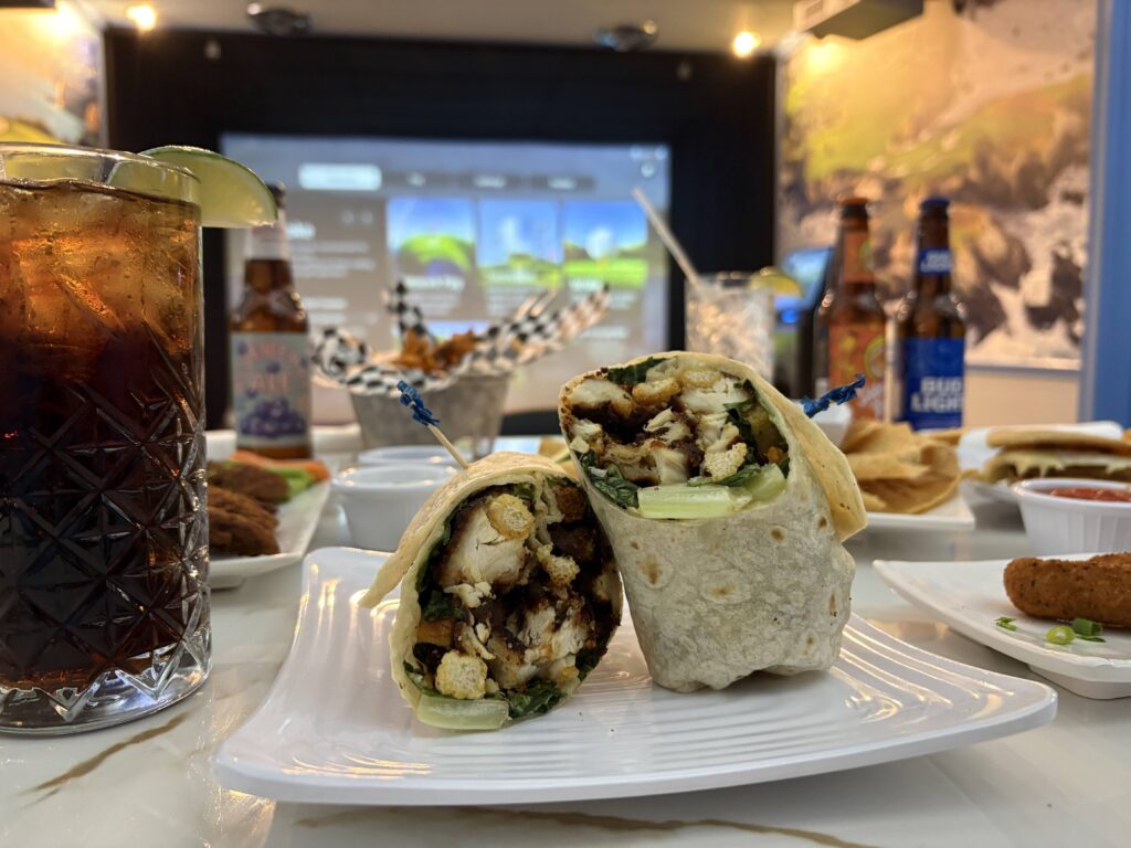 Wraps, wings, drinks and sides served at the bays
